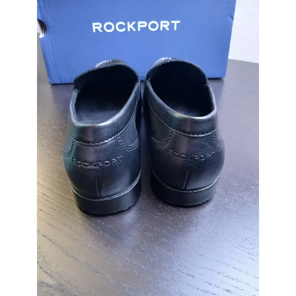 Rockport Mens Classic Loafer Penny Black Leather TruTECH M76443 Size 10.5 M